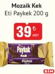 ETİ PAYKEK MOZAİK KEK 200 G fiyat ve kampanya bilgisi